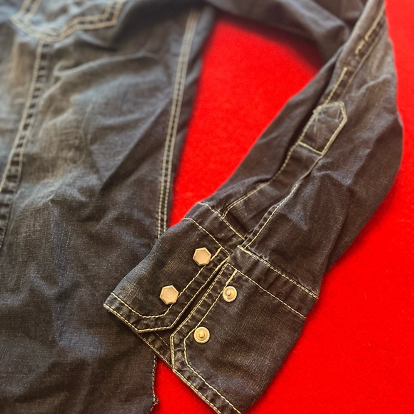 Coast Brand Men's Denim Shirt - Dark Blue - Picture 6 of 6